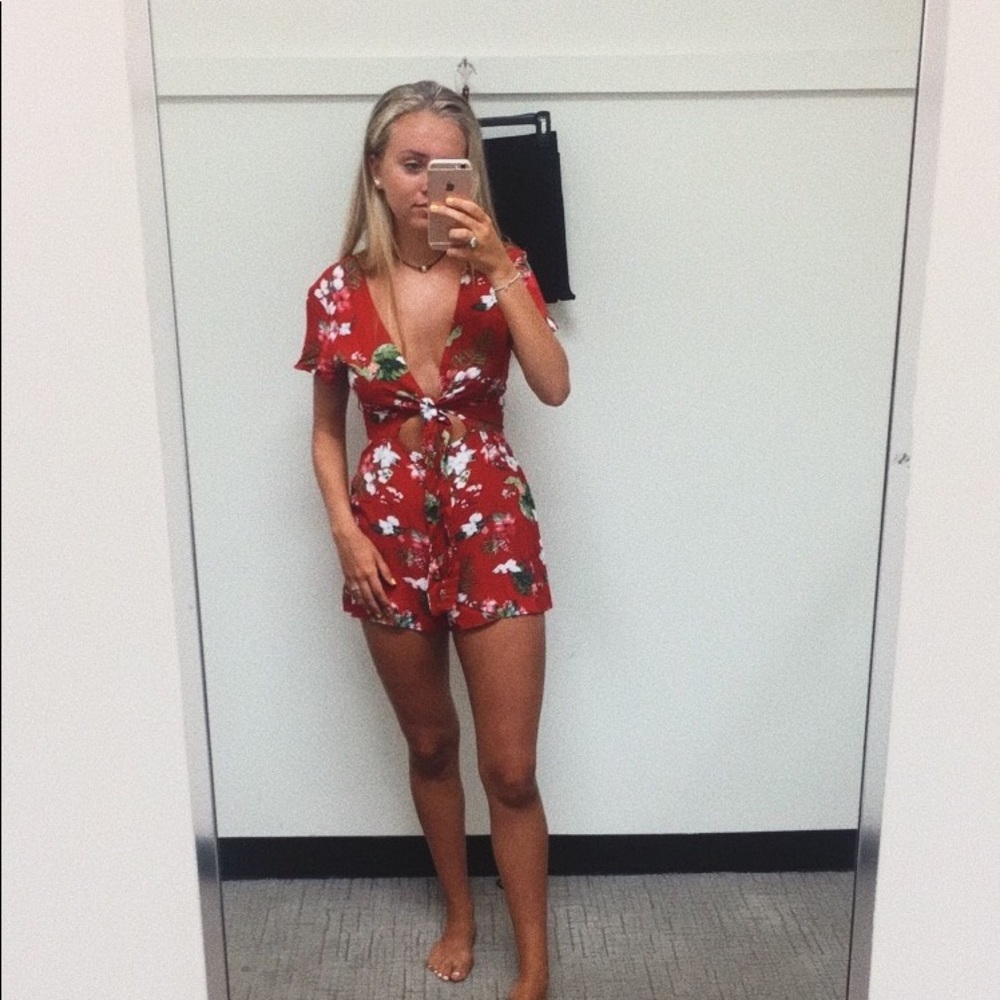 Floral Tie Romper